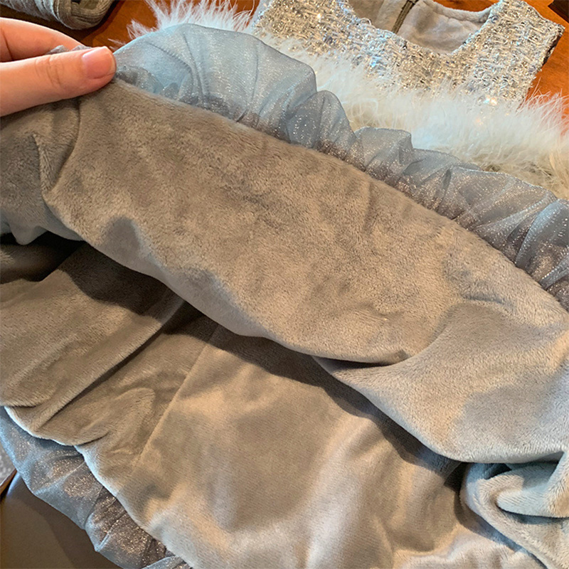 [Archive Sale] Mesh Bow Feather-trimmed Sleeveless Midi Dresses - image 11