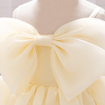 Organza Bow Rosette Maxi Dresses - image 4