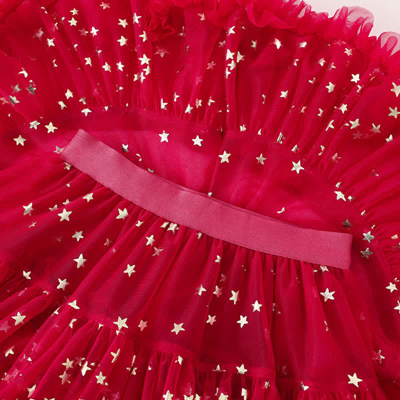 Mesh Stamped Bronzing Ballet Long Dresses - image 5