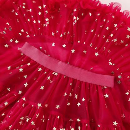 Mesh Stamped Bronzing Ballet Long Dresses - image 5