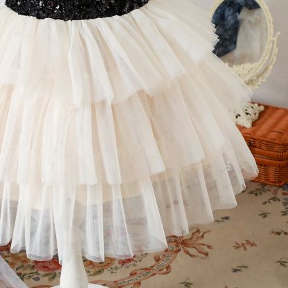 [Archive Sale] Glitter Bow Tiered Sleeveless Midi Dresses - image 5