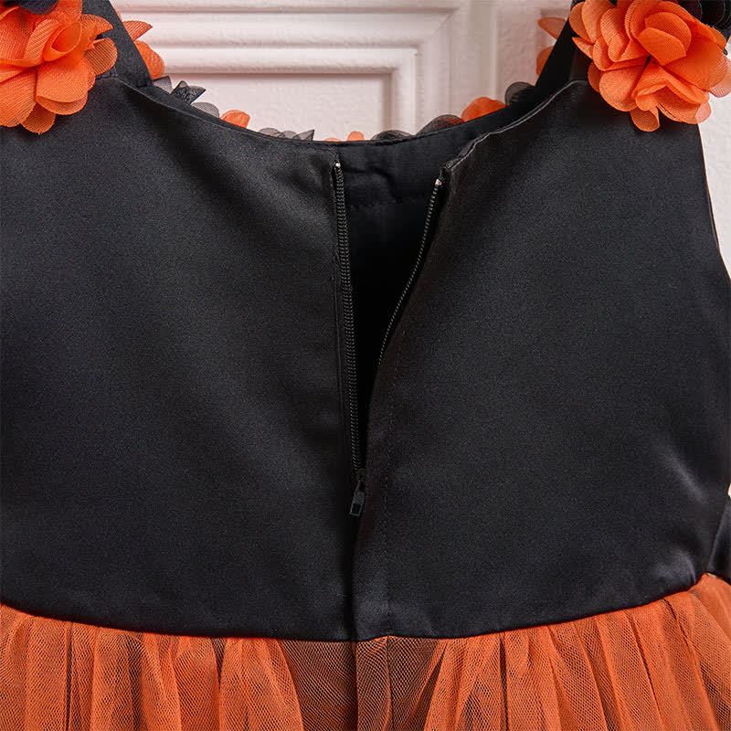 Satin & Mesh Rosette Sleeveless Mid-long Dresses - image 19