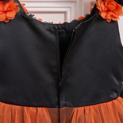 Satin & Mesh Rosette Sleeveless Mid-long Dresses - image 19