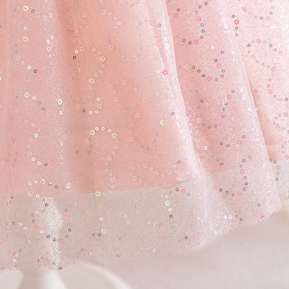 Mesh Lace Sequins Short Sleeve Maxi Dresses - image 15