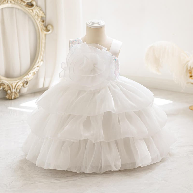 Chemical Fiber Blend Folds Rosette Sleeveless Midi Dresses - image 10