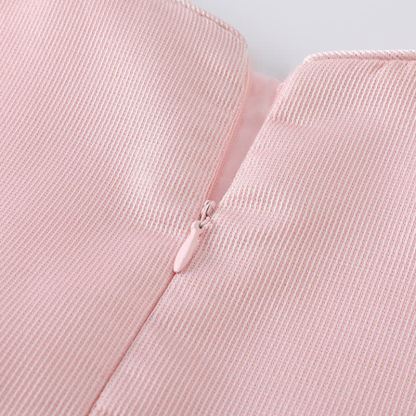 Twill & Mesh  Sleeveless Mid-long Dresses - image 9