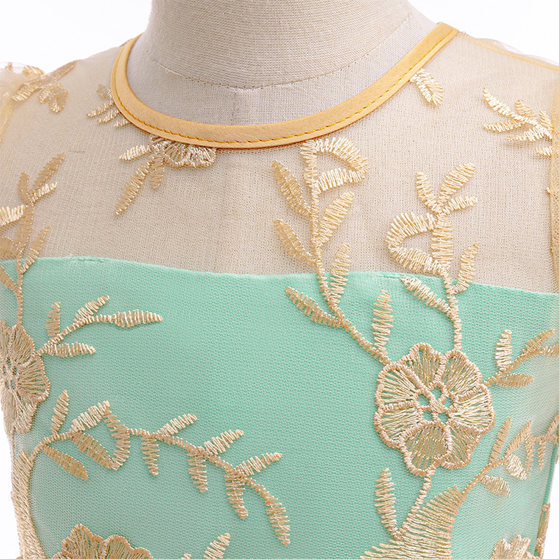 Mesh Lace Bow Lace Imitation Pearls Short Sleeve Mid-long Dresses - image 28