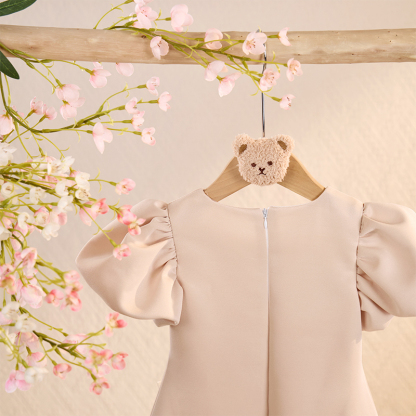 Air Layer Three-dimensional Decoration Short Sleeves Midi Dresses - image 7