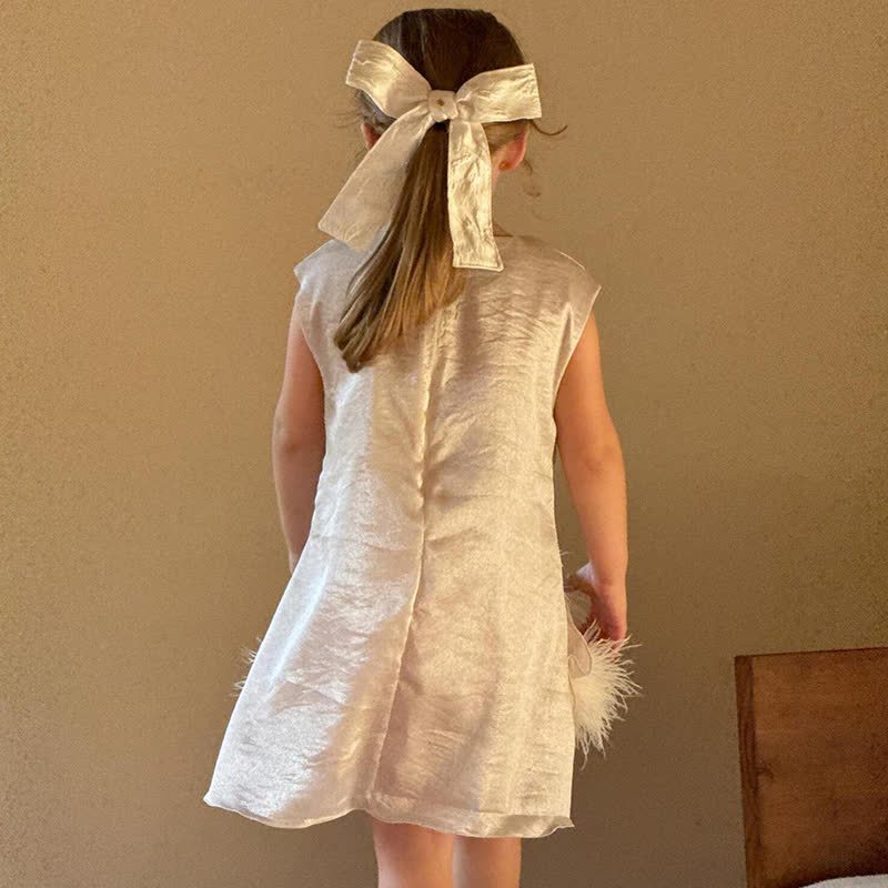 [Archive Sale] Chiffon Feather-trimmed Sleeveless Midi Dresses - image 3