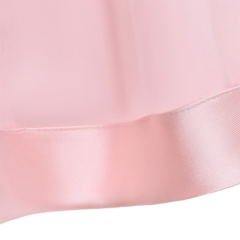 Mesh Bow Pearl Floral-embroidered Sleeveless Maxi Dresses - image 8