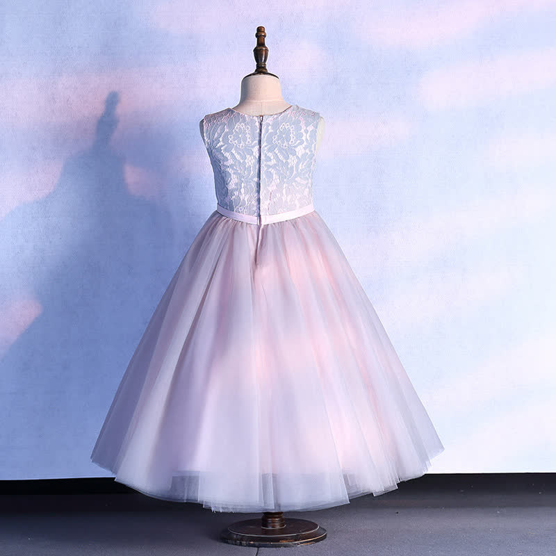 Mesh Applique Cap Sleeveless Maxi Dresses - image 6