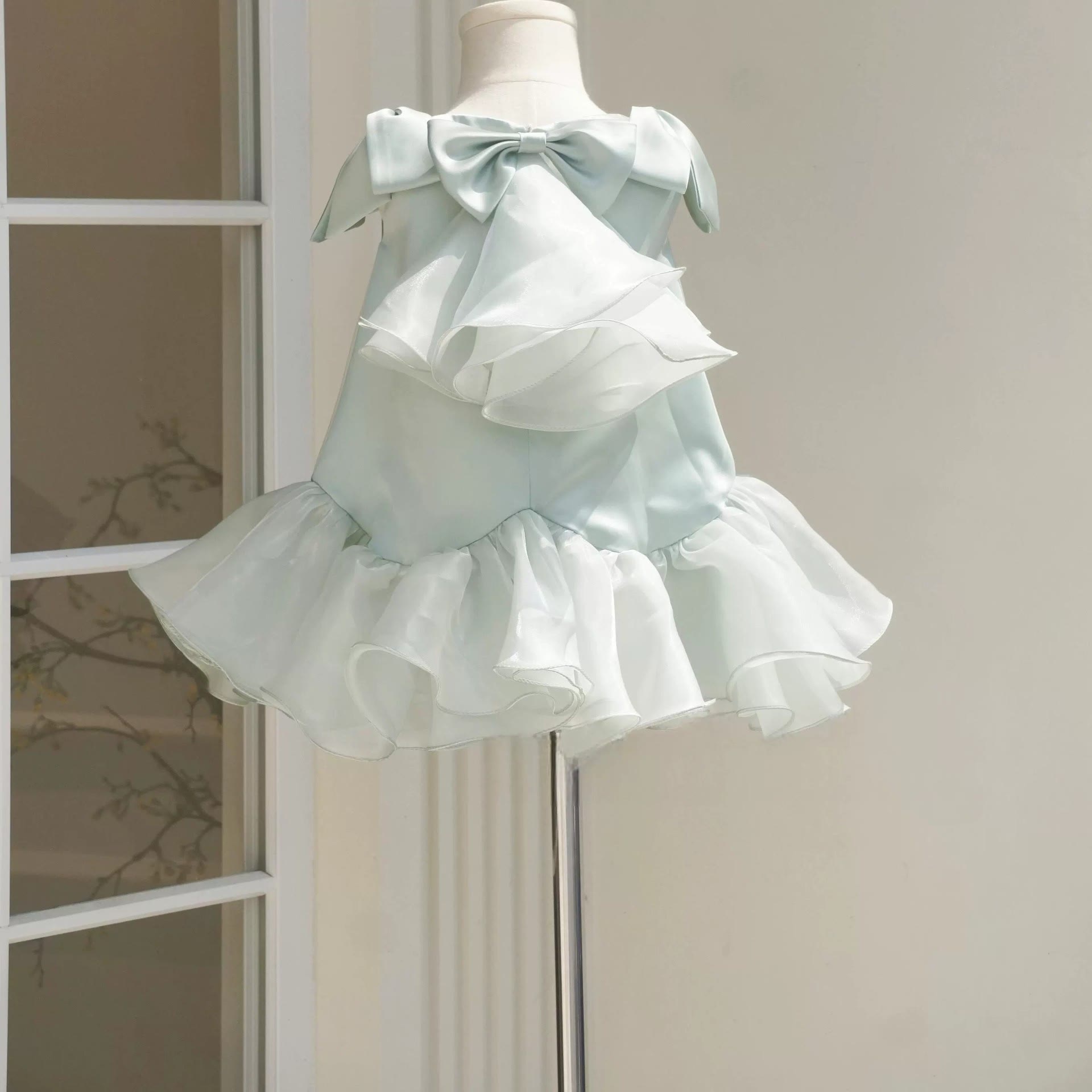 Satin Rosette Sleeveless Midi Dresses - image 3