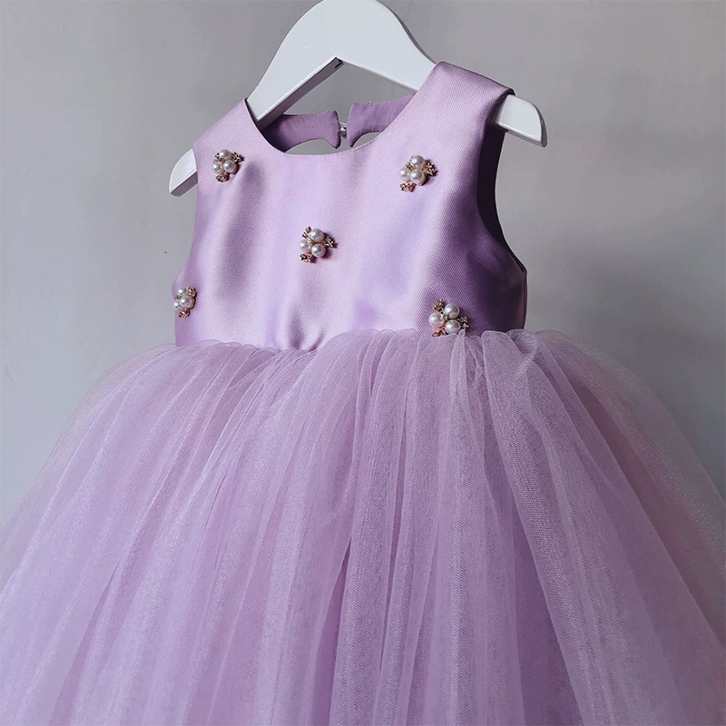 Satin Imitation Pearls Hollow Out Sleeveless Midi Dresses - image 8