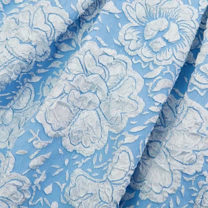 [Archive Sale] Jacquard Embossed Printing Irregular Craftsmanship Jacquard Short Sleeve Mid-long Dresses - image 7