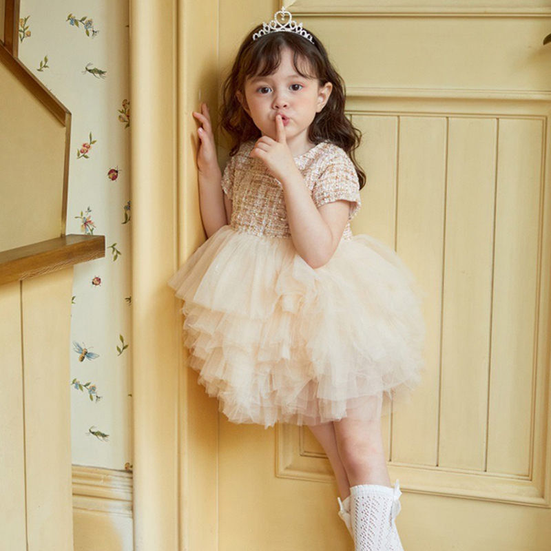 [Archive Sale] Mesh Folds Short Sleeve Midi Dresses - image 4