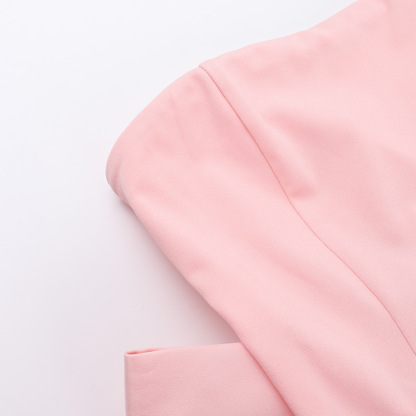 Satin Bow Sleeveless Short Dresses - image 16