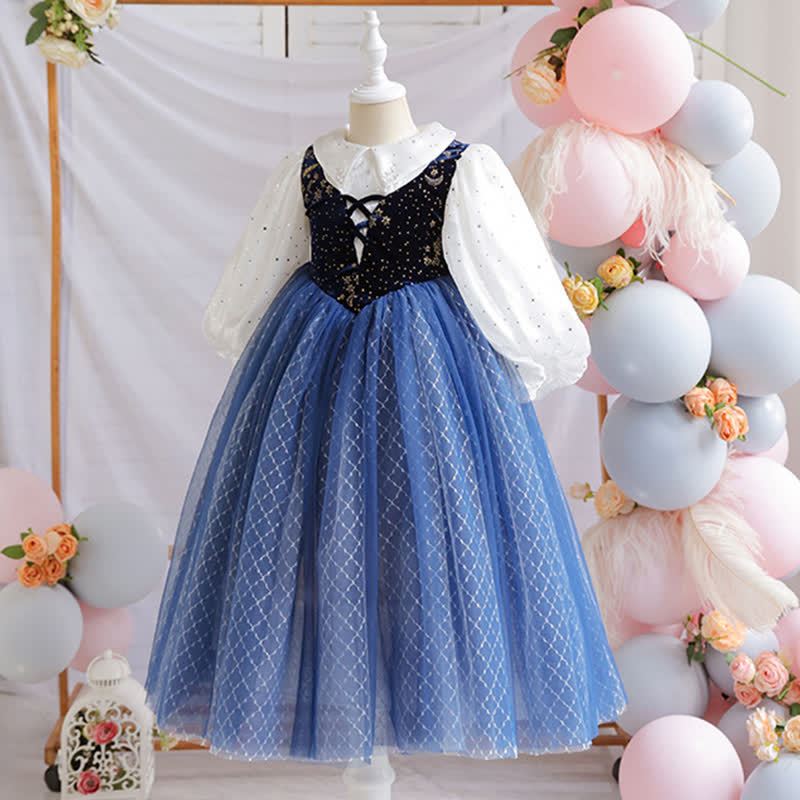 Mesh Lace-up Long Sleeve Maxi Dresses - image 9