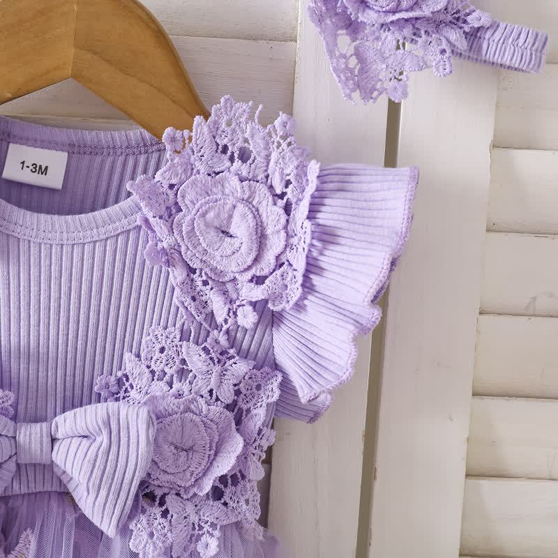 100% Cotton Split Joint Rosette Cap Sleeve Midi Bodysuit - image 25