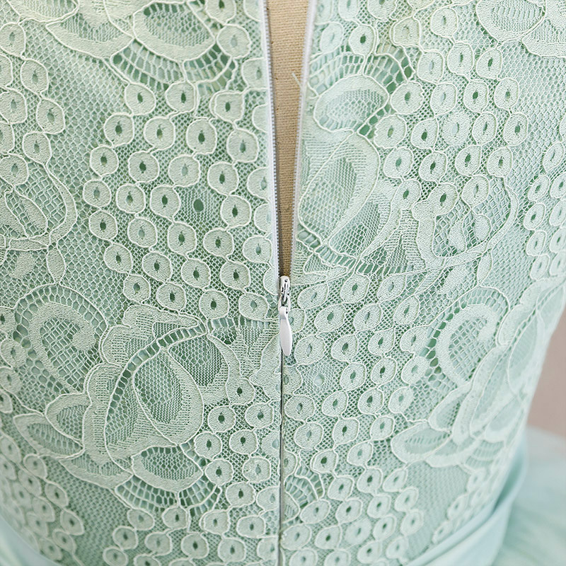 Mesh Bow Folds Lace Sleeveless Maxi Dresses - image 7