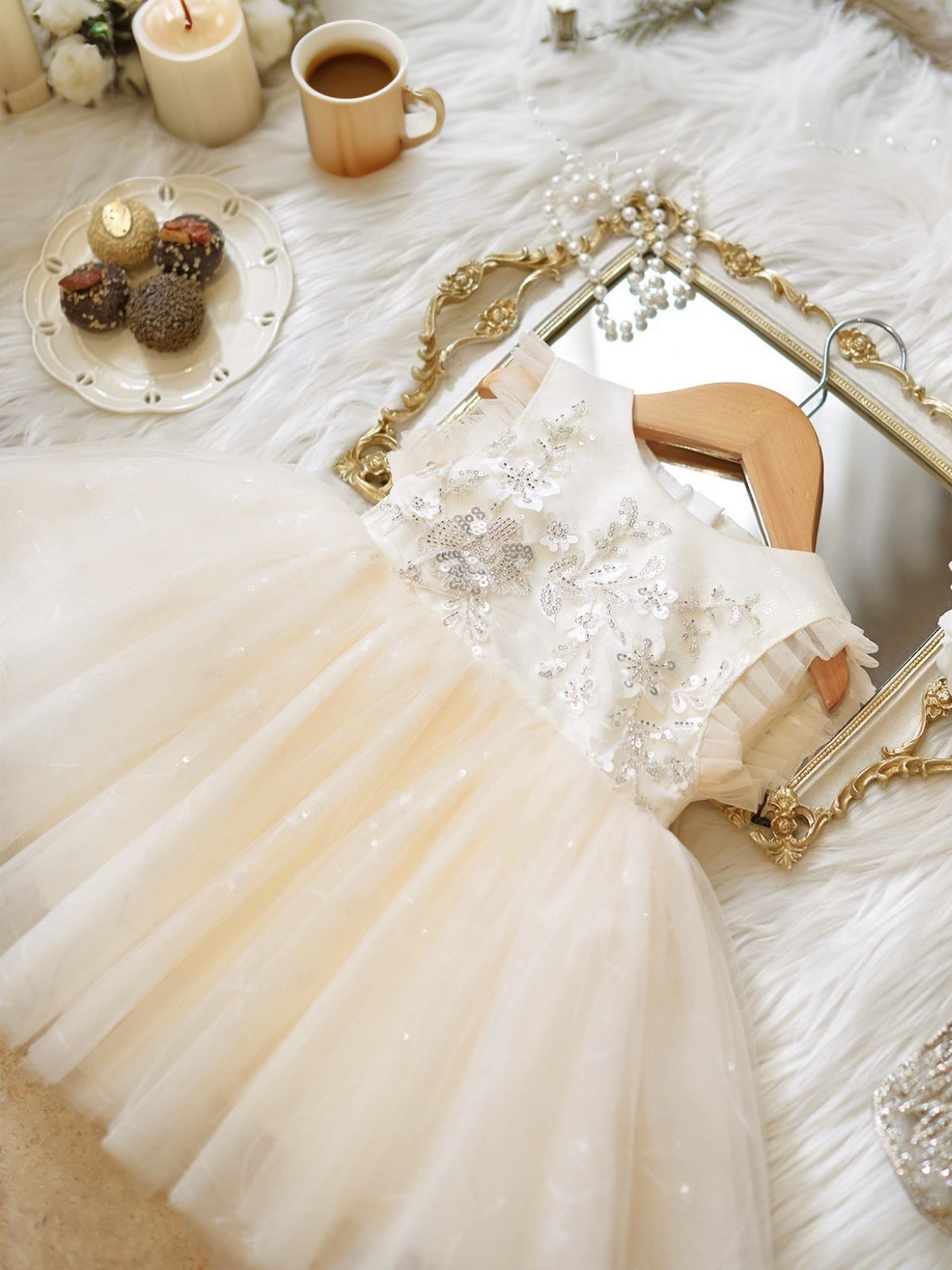 Mesh Sequins Sleeveless Midi Dresses Without Headband - image 5