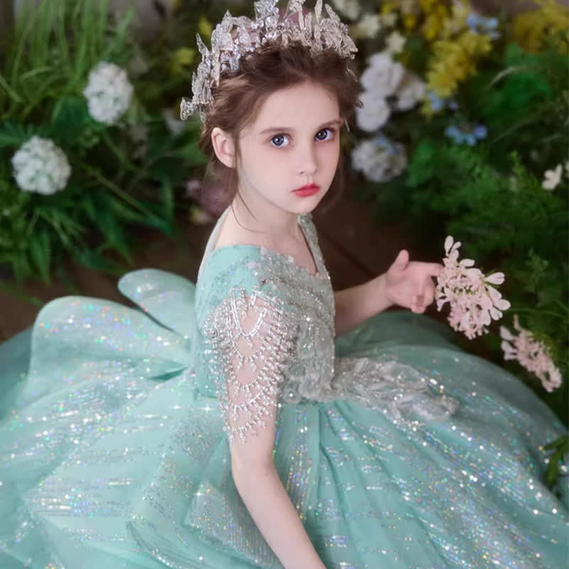 Mesh Sequins Folds Sleeveless Maxi Dresses - image 9