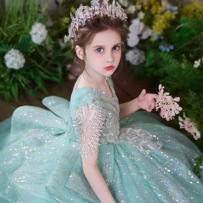 Mesh Sequins Folds Sleeveless Maxi Dresses - image 9