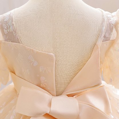 Mesh Piping Short Sleeve Midi Dresses - image 5