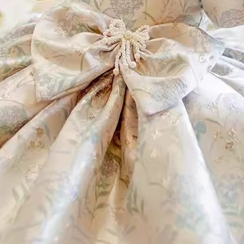   Lace Bow Sleeveless Midi Dresses - image 8