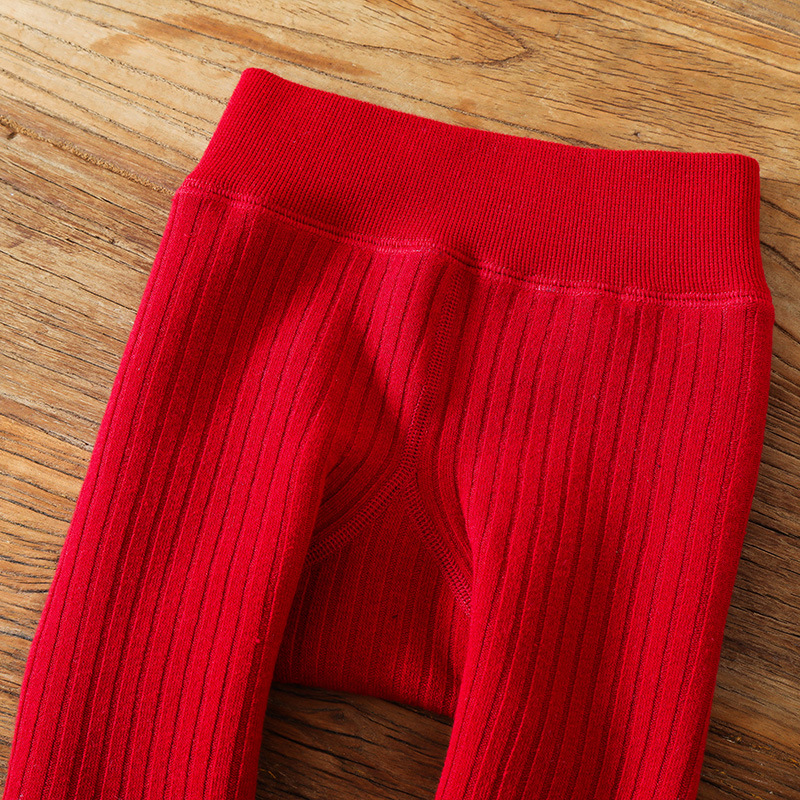 Solid With Bow Lace Thermal Leggings - image 11