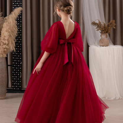 Mesh Folds Bow Sleeveless Regular Dresses - image 17