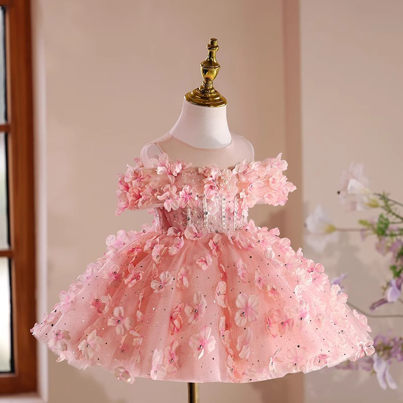 Mesh Rosette Corset Short Sleeve Midi Dresses - image 4