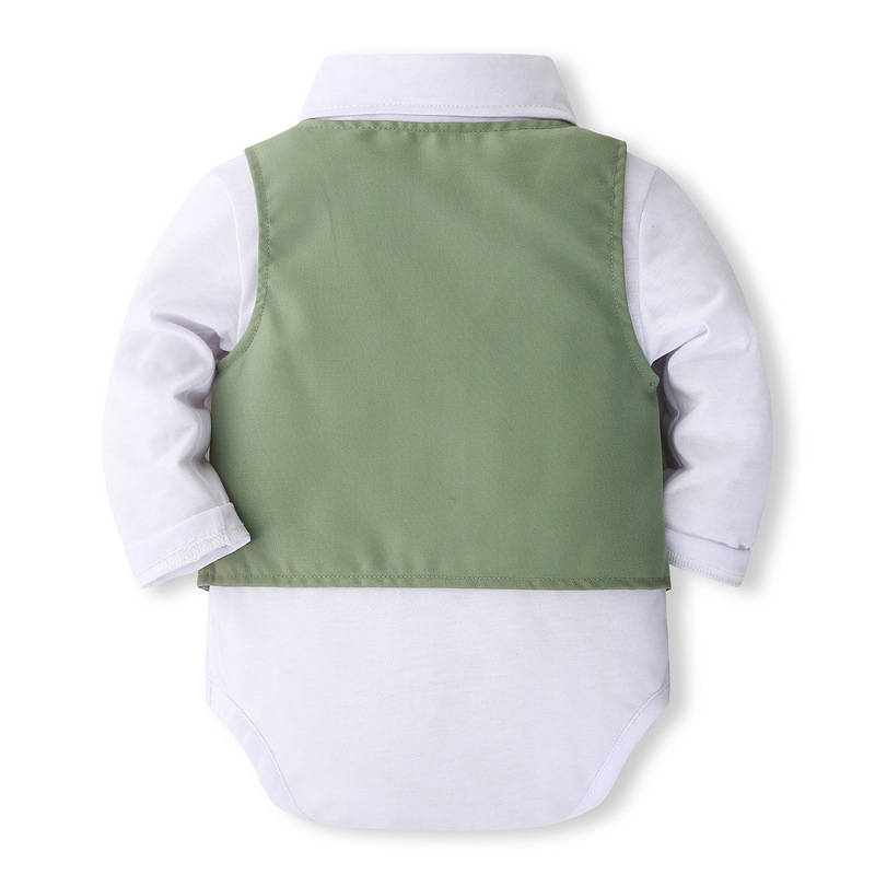 Cotton-Blend Bow Regular Sleeve Regular Formal Suit - image 4