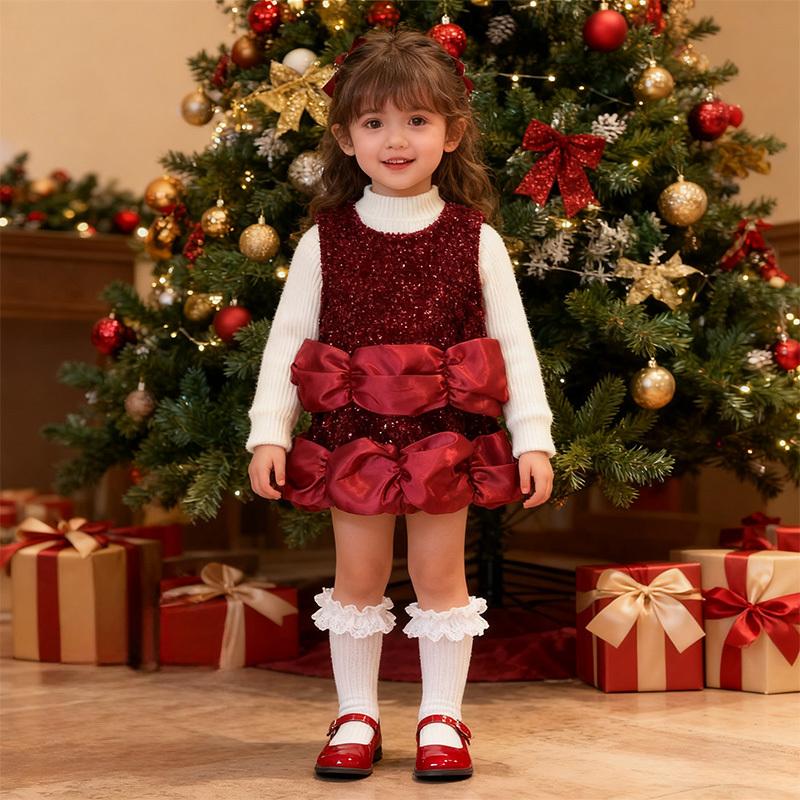 Sequins Fleece Sequins Sleeveless Regular Dresses - image 5