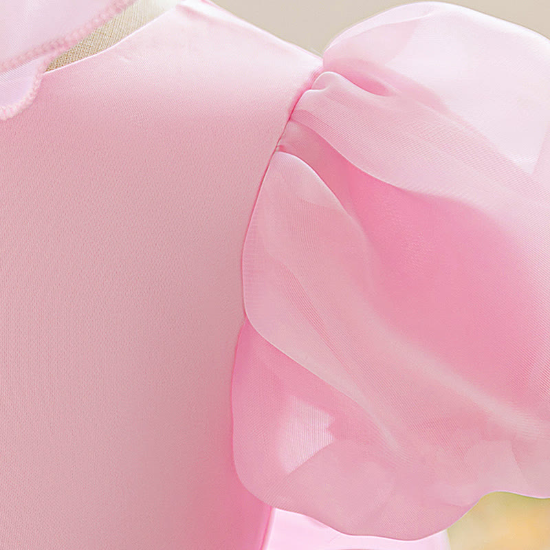 [Archive Sale] Mesh Bow Short Sleeve Maxi Dresses - image 5