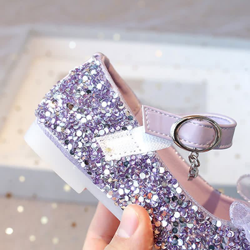 Solid Bow Sequins Round Toe Flats  - image 8