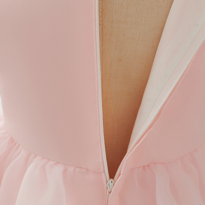 Organza Rosette Sleeveless Short Dresses - image 5