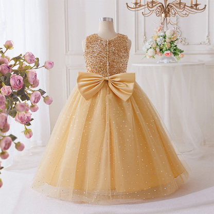Mesh Sequins Sleeveless Maxi Dresses - image 3