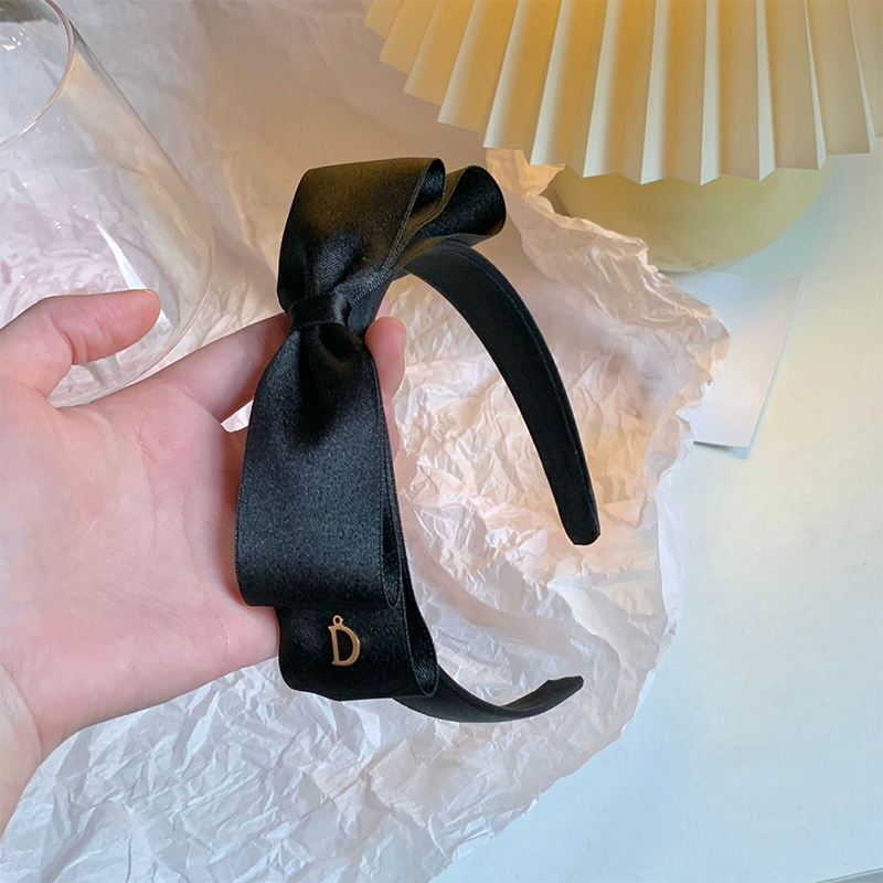 Solid With Bow Satin Hairband - image 7