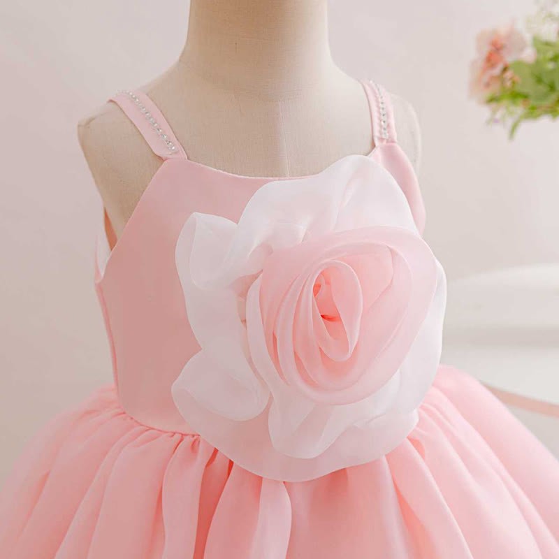 Satin & Organza Sleeveless Mid-long Dresses - image 4