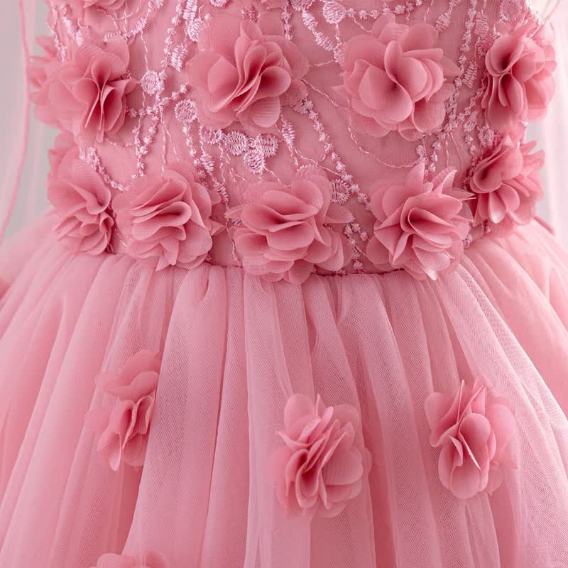 Mesh Rosette Sleeveless Midi Dresses - image 5