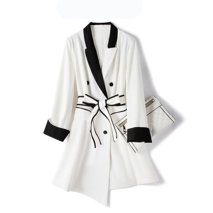 Temperament British Style Large Size Jacket 2024 New Fashion Versatile Slim Windbreaker