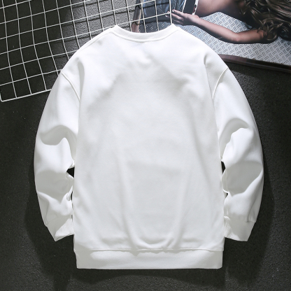 American trendy printed sweatshirt with floral velvet and thickening