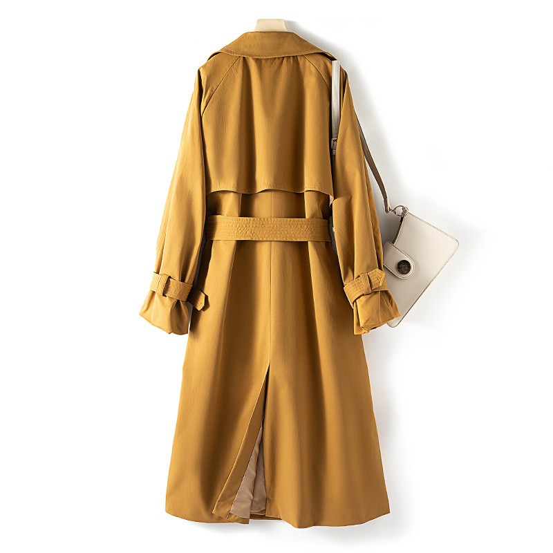 Plus size women's high-end French trench coat 2024 new slim fit fashion coat coat