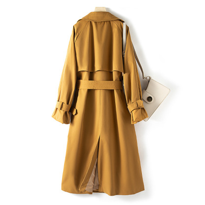 Plus size women's high-end French trench coat 2024 new slim fit fashion coat coat