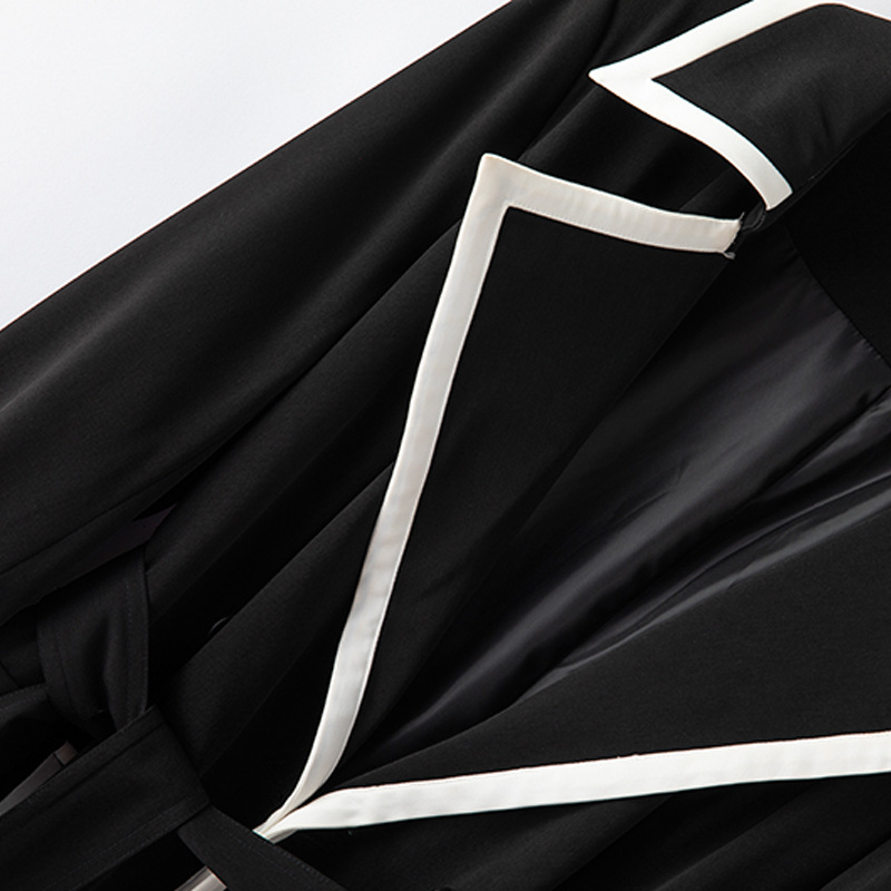 Retro French large size trench coat, 2024 temperament Hepburn style slim long coat for women