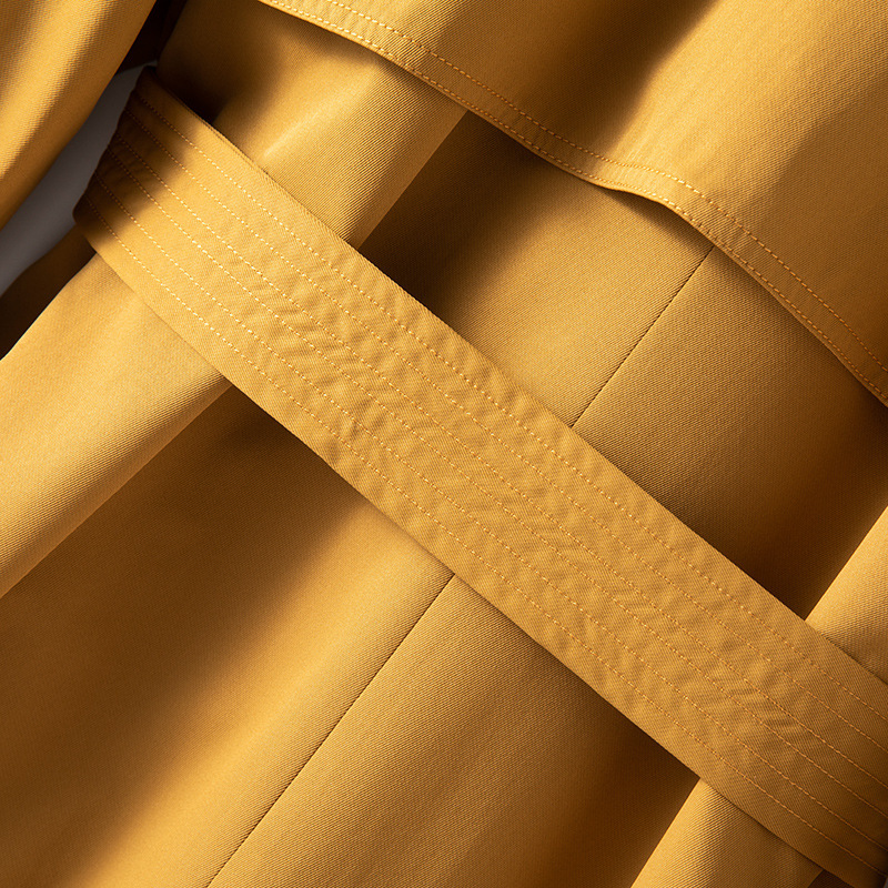 Plus size women's high-end French trench coat 2024 new slim fit fashion coat coat