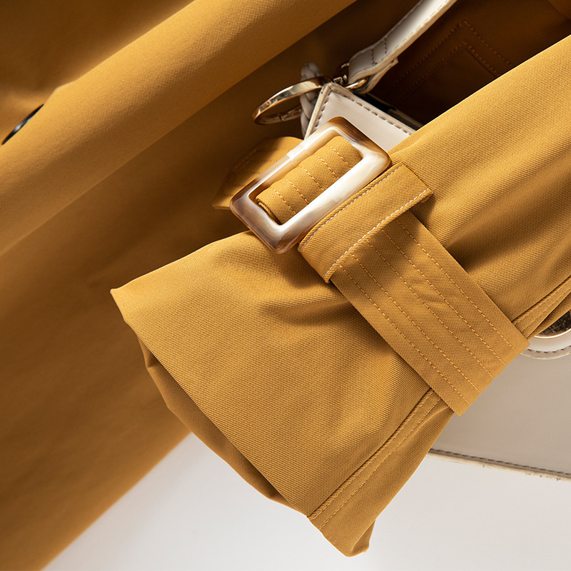 Plus size women's high-end French trench coat 2024 new slim fit fashion coat coat