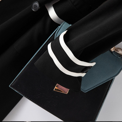 Retro French large size trench coat, 2024 temperament Hepburn style slim long coat for women