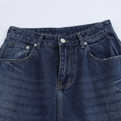 Women's casual high waist denim harem pants