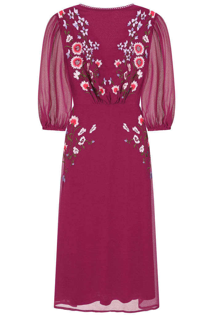 Floral Embroidered Midi Dress